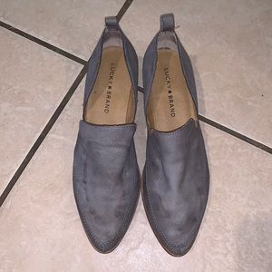 Lucky Brand Leather Suede Cut Out Bootie Sz 7.5